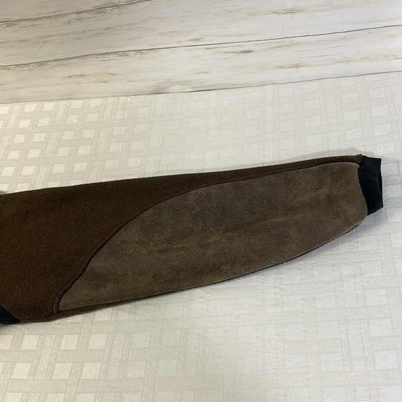 Kuhl Alpenwurx Heavy Fleece Suede Jacket Berber Collar Full Zip Pockets Large - Picture 16 of 16